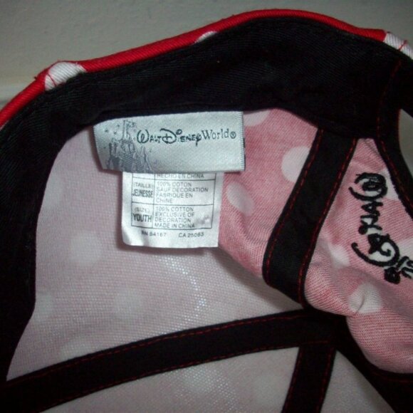 Disney Minnie Mouse Red Polka Dot Bow Hat - Picture 5 of 6